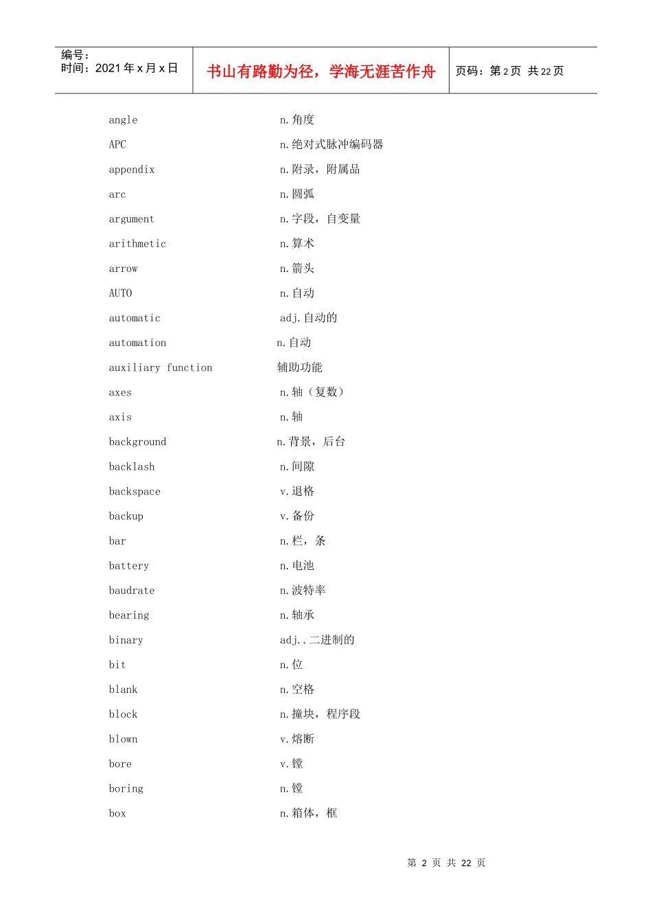 论数控系统中常用的英语单词_第2页