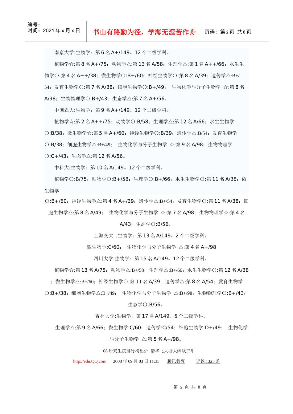 生物学校研究生排名_第2页