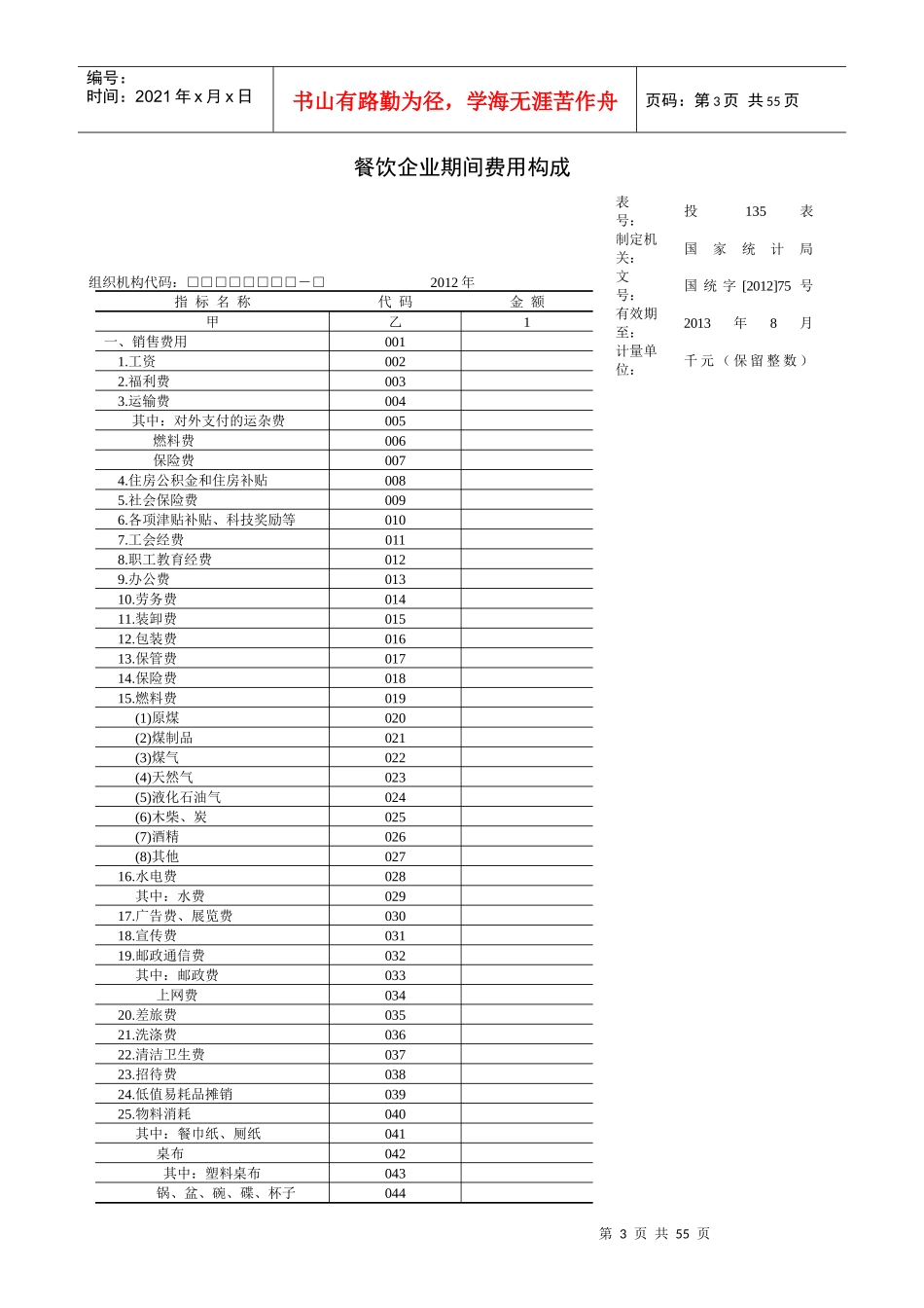 餐饮企业营业成本构成_第3页