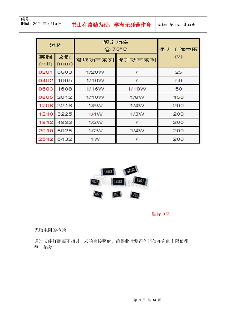 电子元器件的检验判定方法讲义_第3页