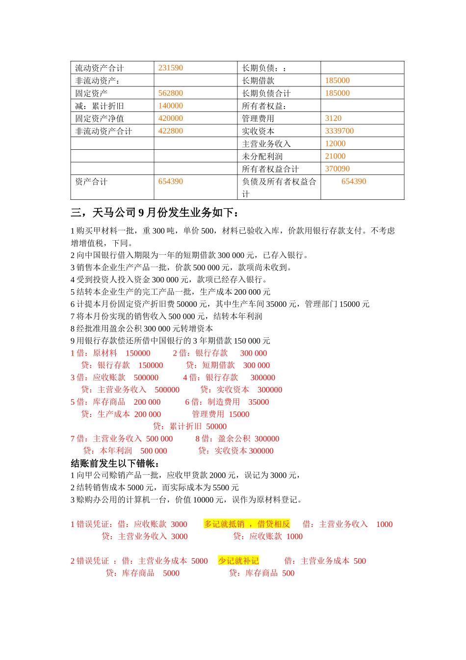 会计基础无纸化考试前必备_第3页