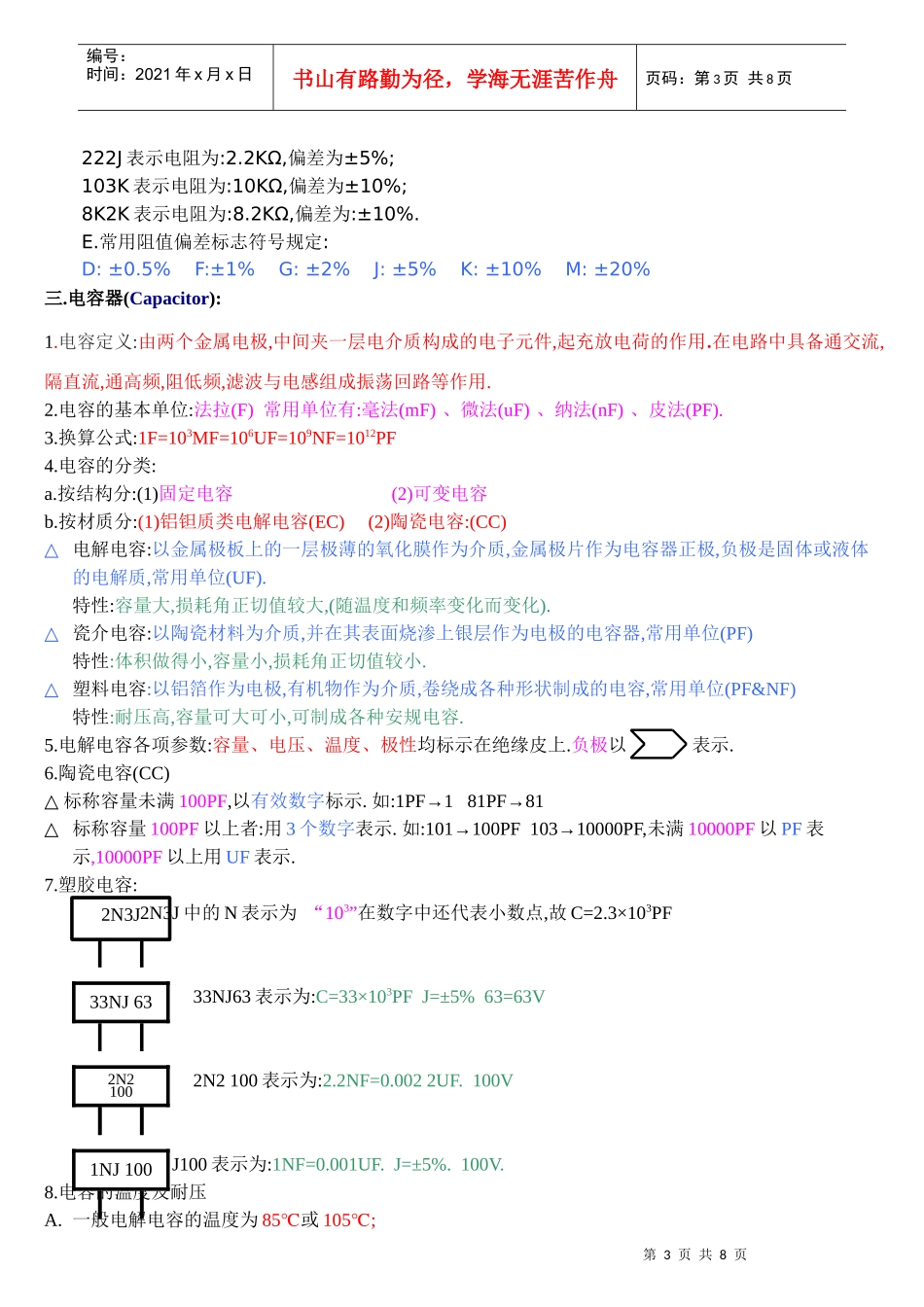 电子零件基本知识训练教材_第3页