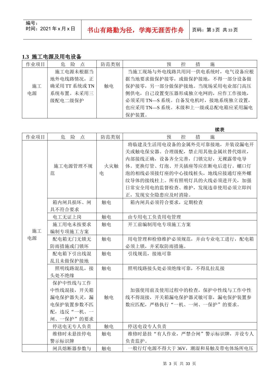输变电工程施工危险点辨识及预控措施(试行)主要_第3页