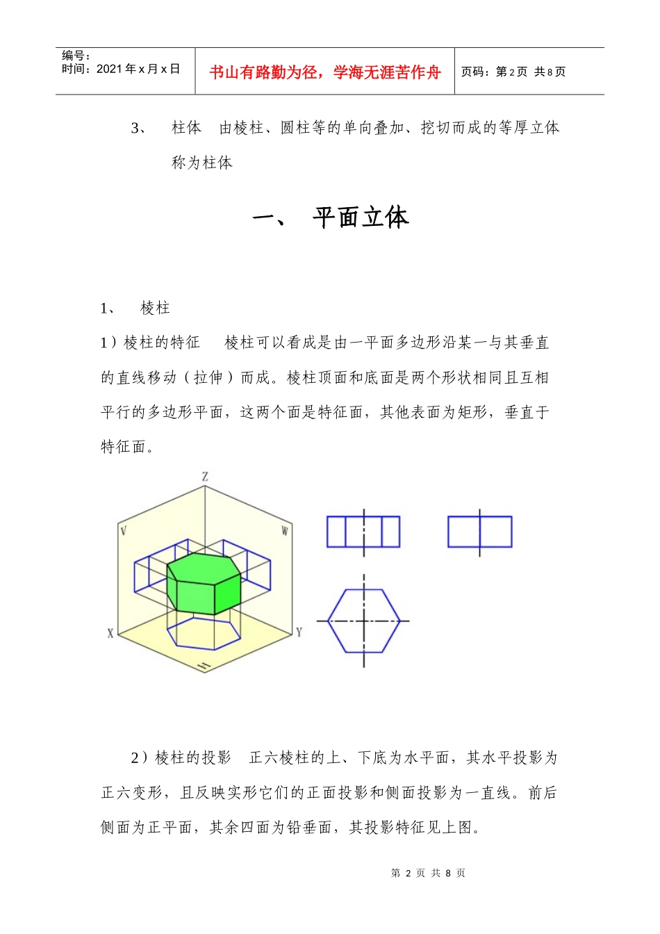 课题：机械制图- 基本立体_第2页