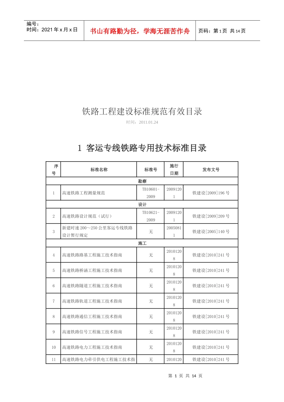 铁路工程建设标准规范_第1页