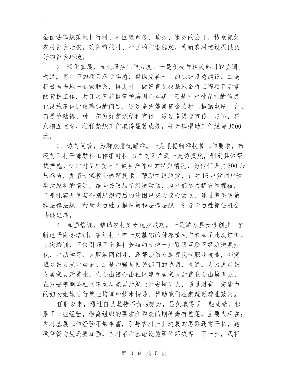 妇联驻村第一书记工作总结_第3页