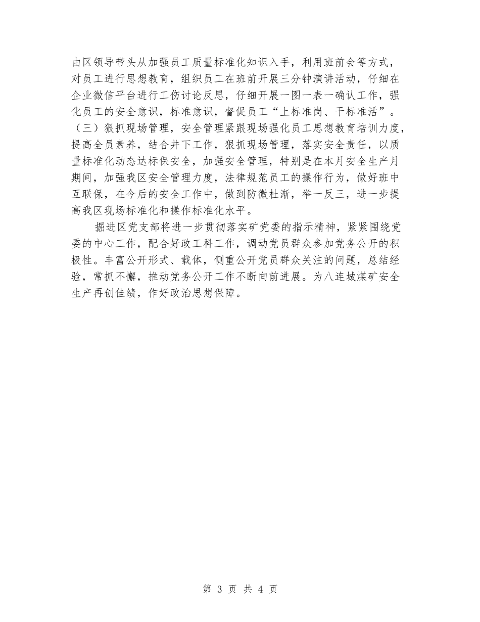 掘进区2024年党建工作总结_第3页