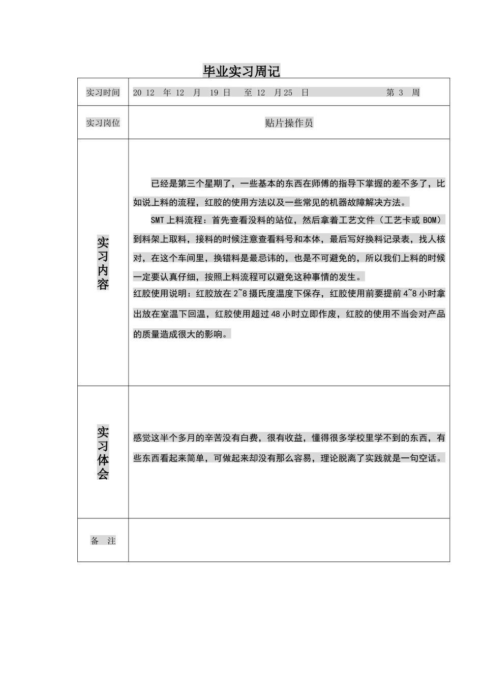 电子24篇顶岗实习手册女_第3页