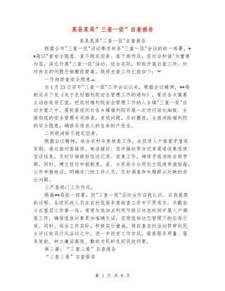 某县某局”三查一促”自查报告