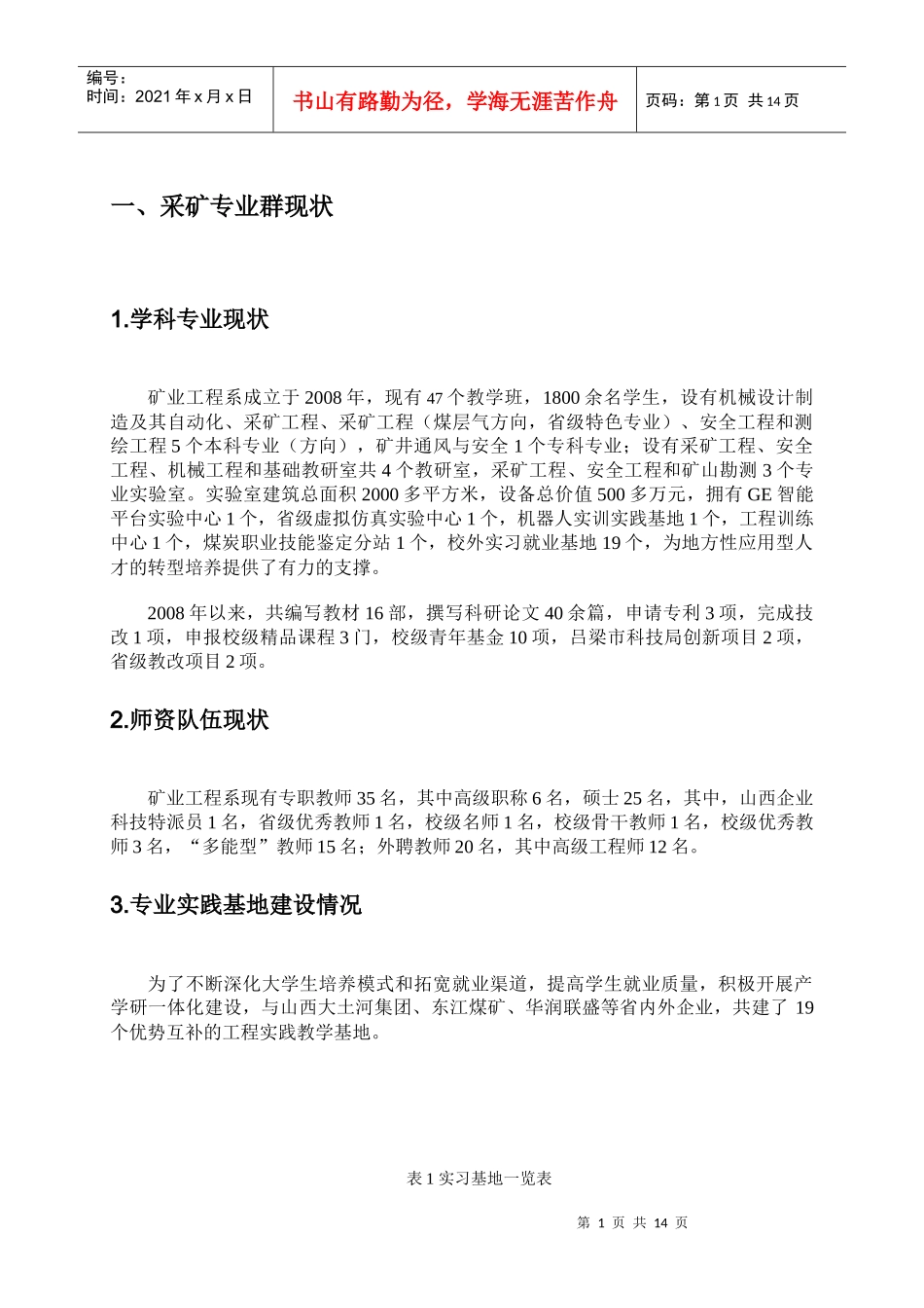 采矿工程专业群转型发展方案_第3页