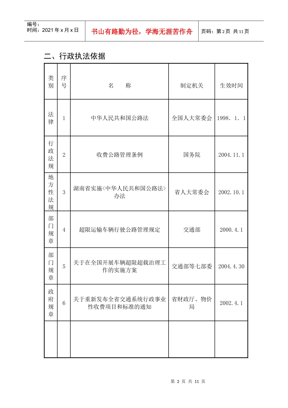 邵阳市双清区交通局公路管理站行政_第2页