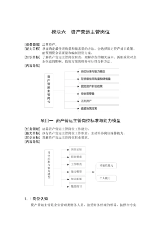 模块六资产营运主管岗位