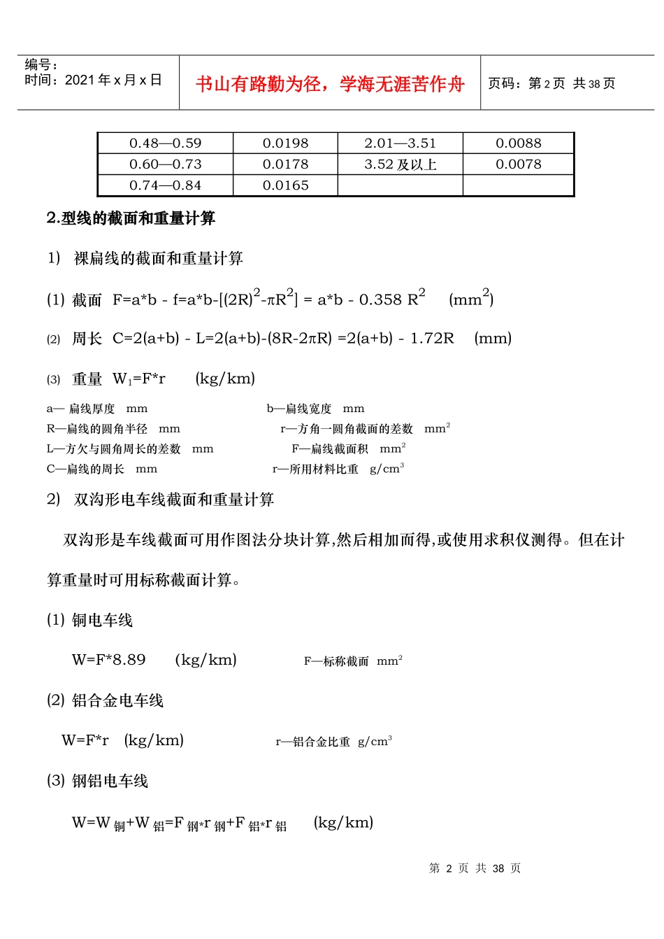 电线电缆常用计算公式_第2页