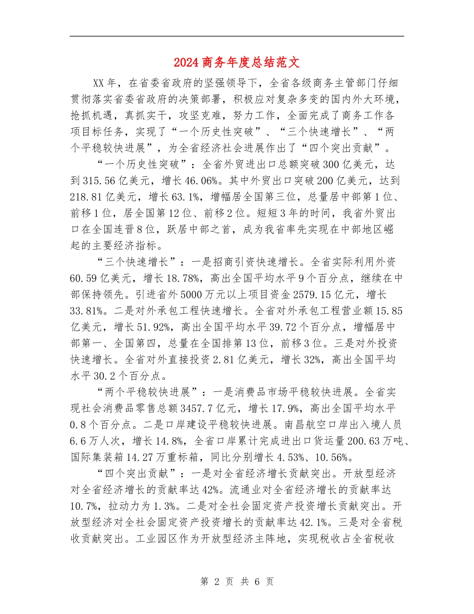 2024商务年度总结范文_第2页