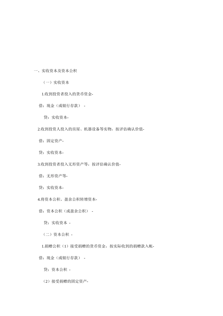 会计分录相关规律_第1页