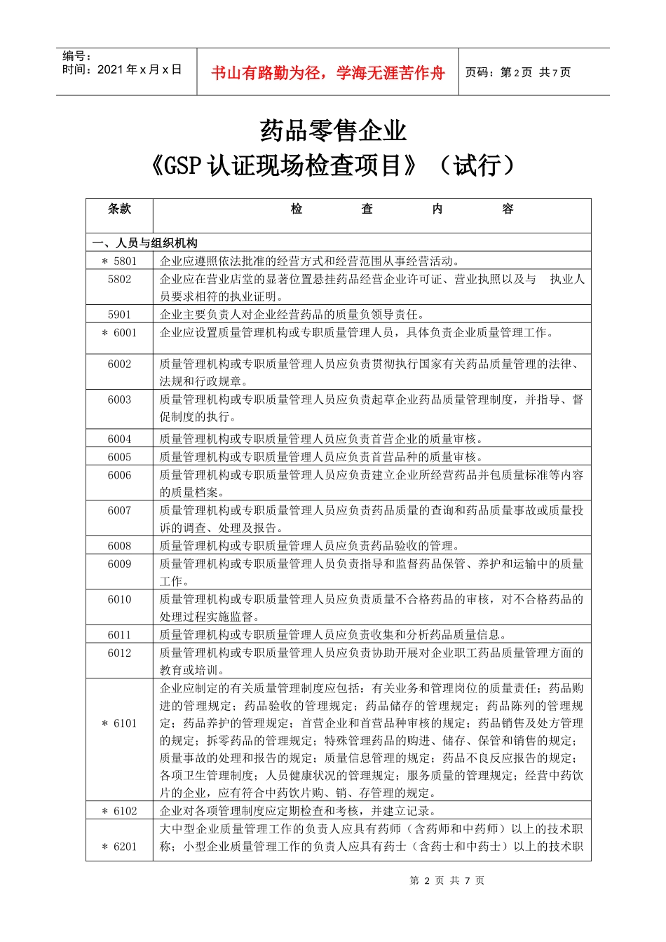 零售药房GSP认证检查评定标准_第2页