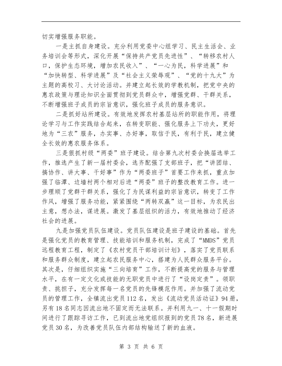 2024年乡镇党委基层组织建设工作总结_第3页