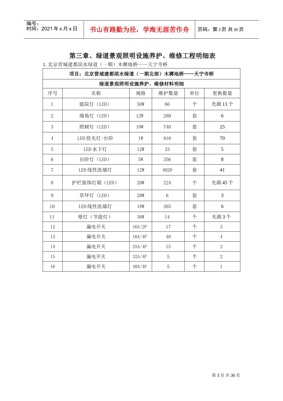 绿道照明养护施工方案--(DOC40页)_第3页