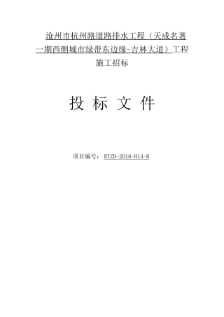 道路排水施工组织设计(DOCX 74页)