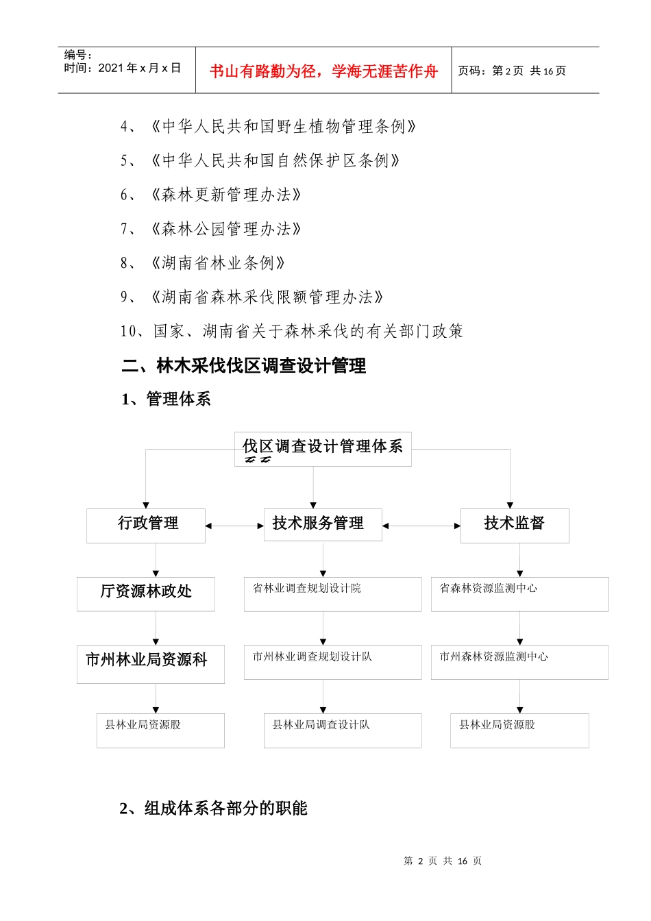 采伐伐区调查设计 郴州市林业工程系列技术人员继续教育培训材料_第2页