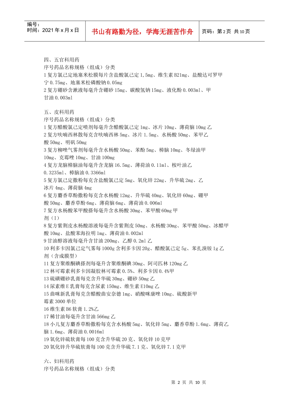 第四批非处方药药品目录(二)_第2页