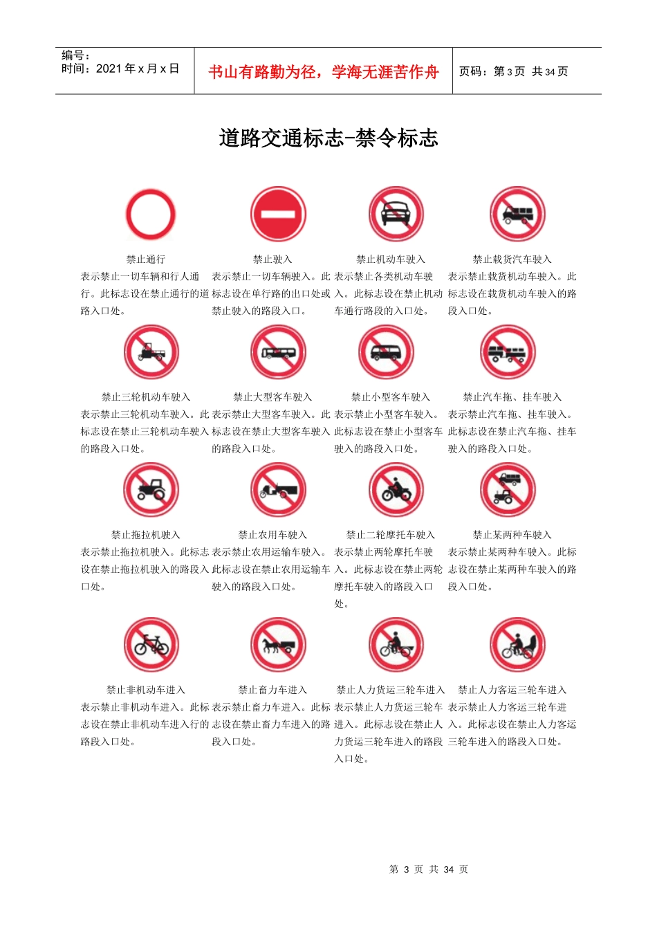 道路交通标志大全_第3页