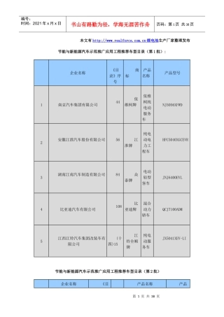 节能与新能源汽车示范推广应用工程推荐车型目录1-26批30932439