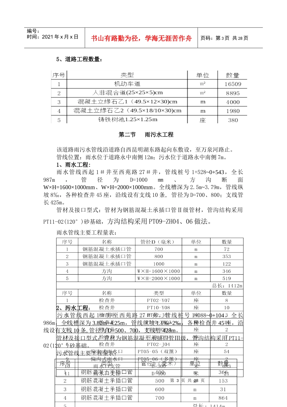 西苑南路道路改建工程及综合管线施工组织设计_第3页