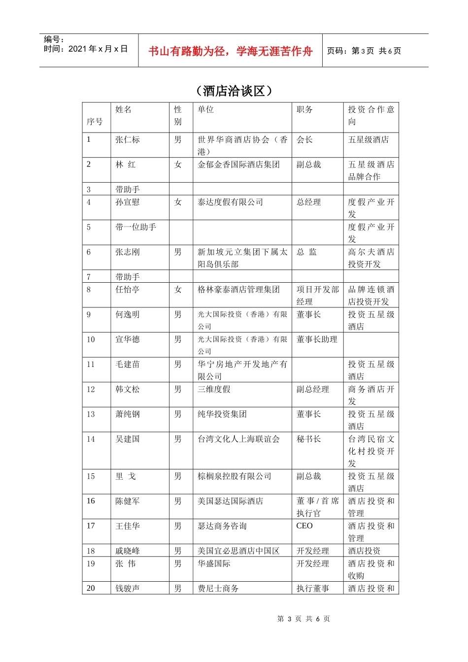 第十届浙洽会国际会展和休闲旅游项目对洽会_第3页