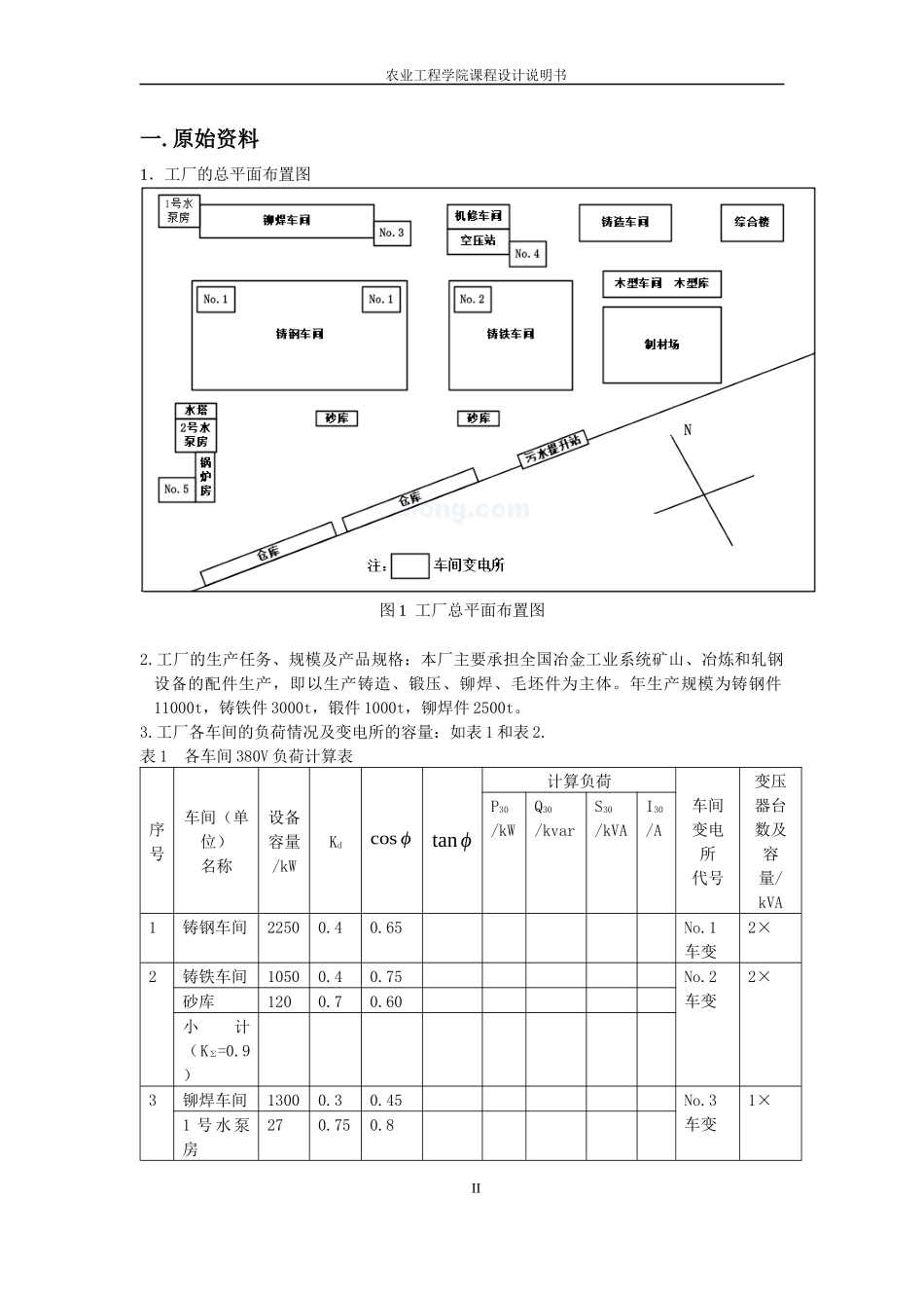 电力工程课程设计说明书_第3页