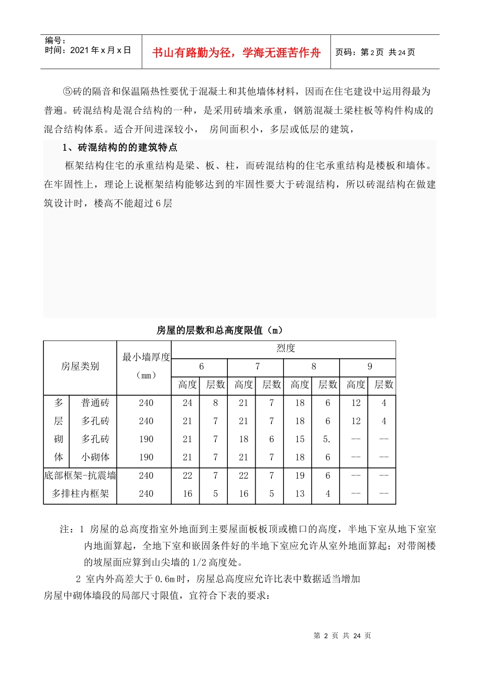 试谈砖混结构工程监理要点_第2页