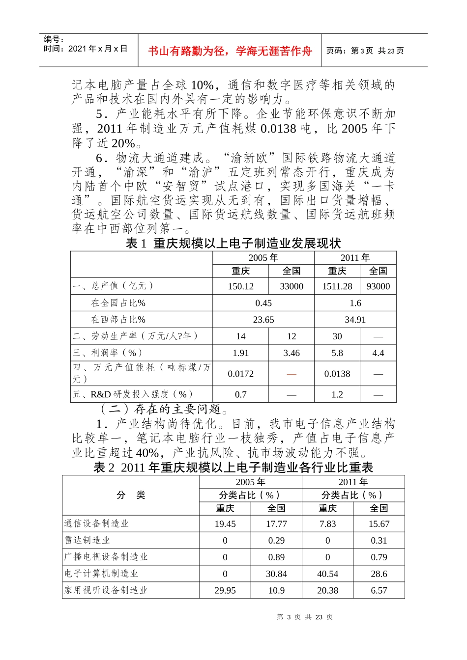 重庆市电子信息产业三年振兴规划_第3页