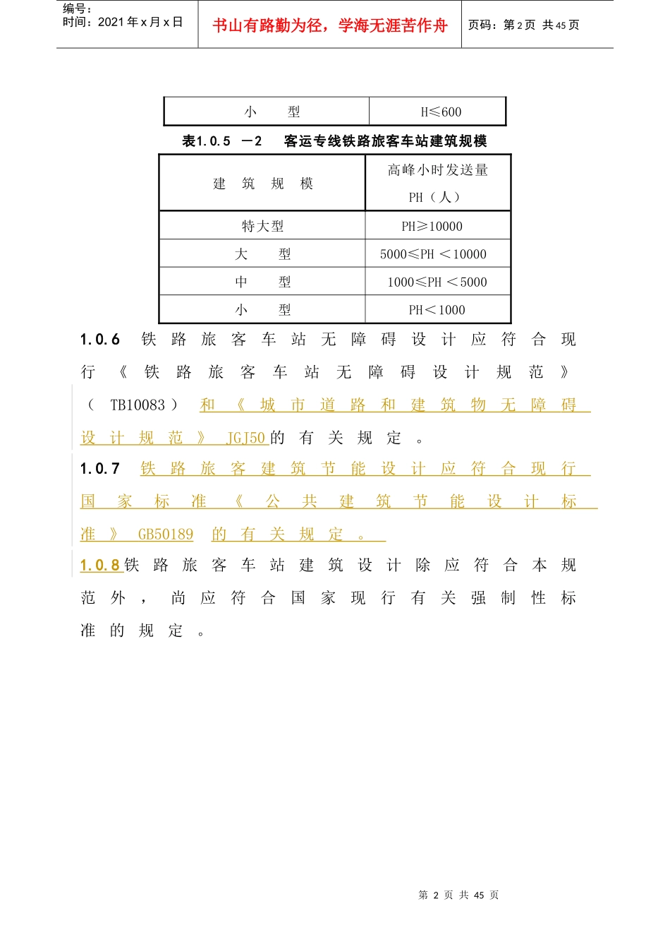 铁路旅客车站建筑设计规范范本_第2页