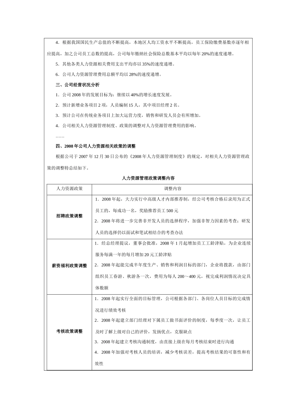 某公司人力资源部年度费用预算方案_第2页