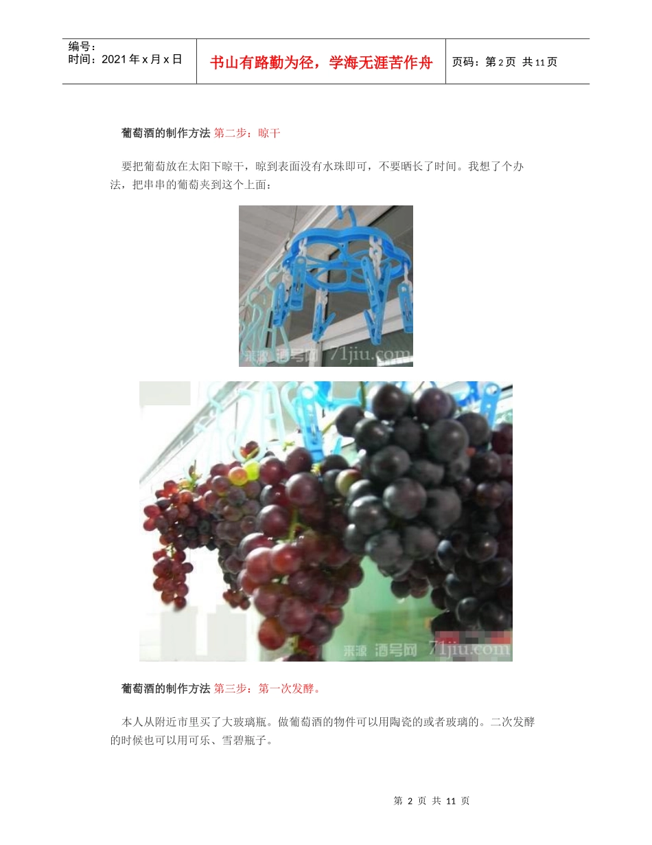 葡萄酒的制作方法图文教程适合家庭自制葡萄酒_第2页