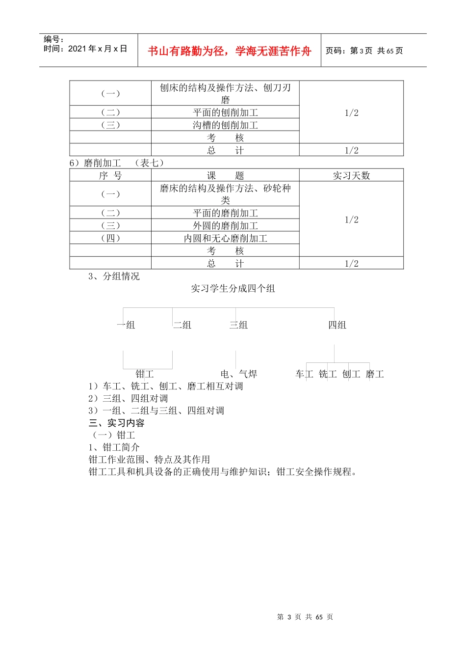 金工实习指导书-鲁东大学交通学院_第3页