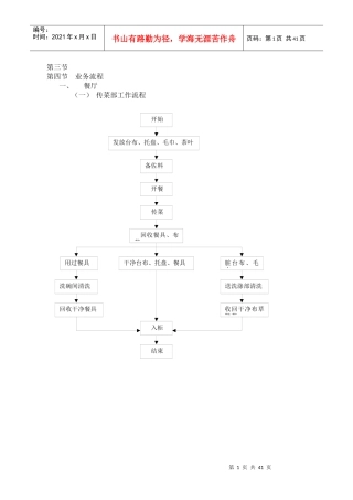 餐饮操作流程图