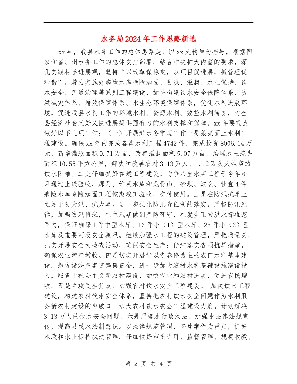水务局2024年工作思路新选_第2页