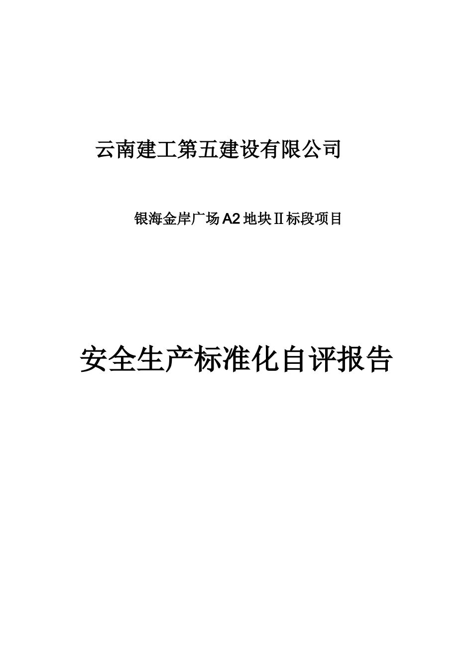 建筑企业自评报告书(第三阶段退安措费)_第1页