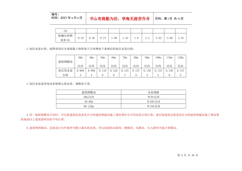 福建省建筑工程消耗量定额_第3页