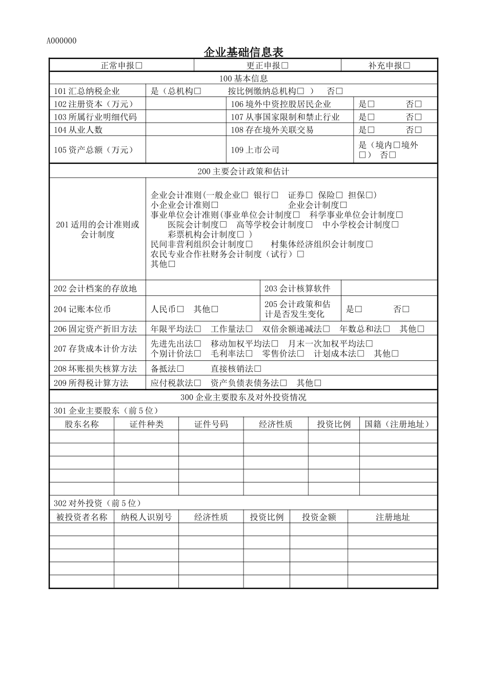 纳税申报表A类_第3页