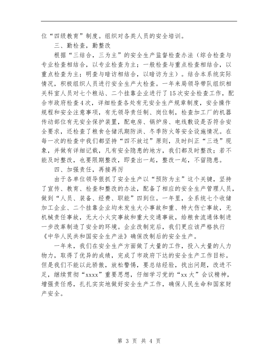粮食局安全生产年终总结_第3页