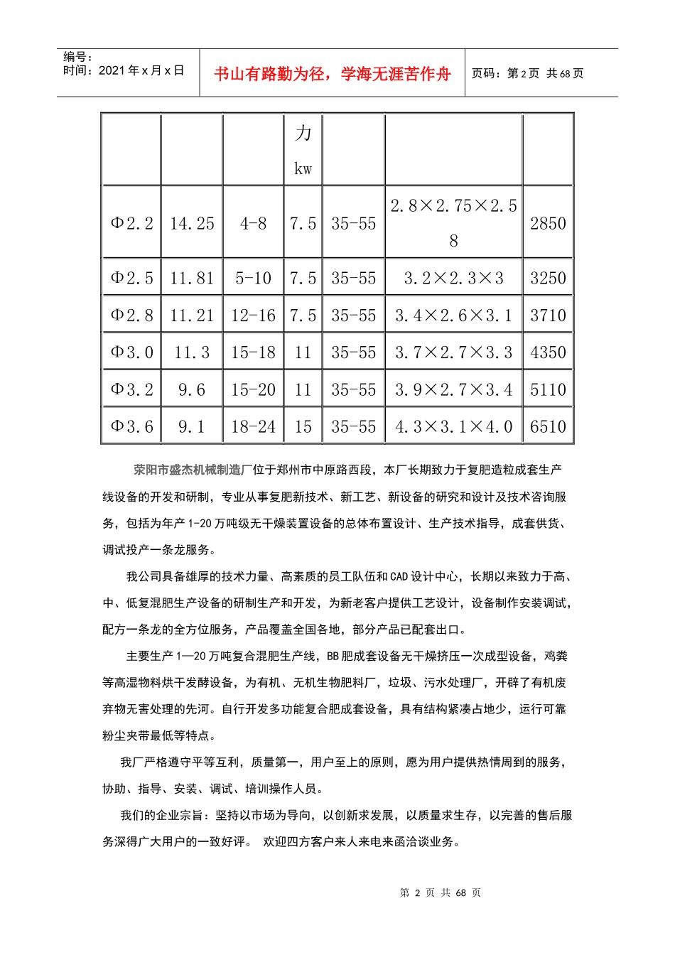 荥阳市盛杰机械制造厂是全国知名的有机肥复合肥生产设..._第2页