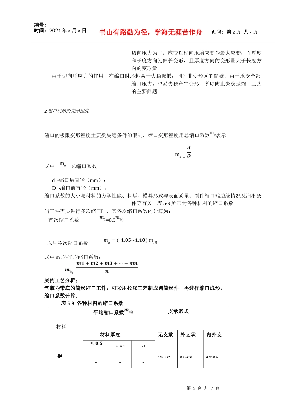 缩口成形工艺和模具设计_第2页