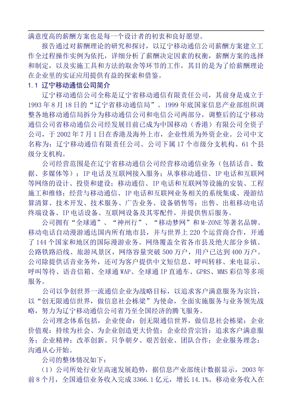 移动通信公司薪酬方案设计报告_第3页
