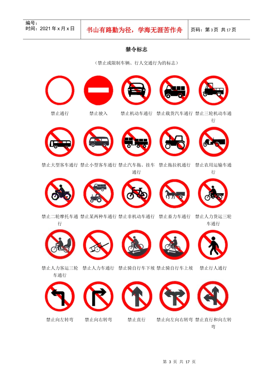 驾校 交通标志 大全_第3页