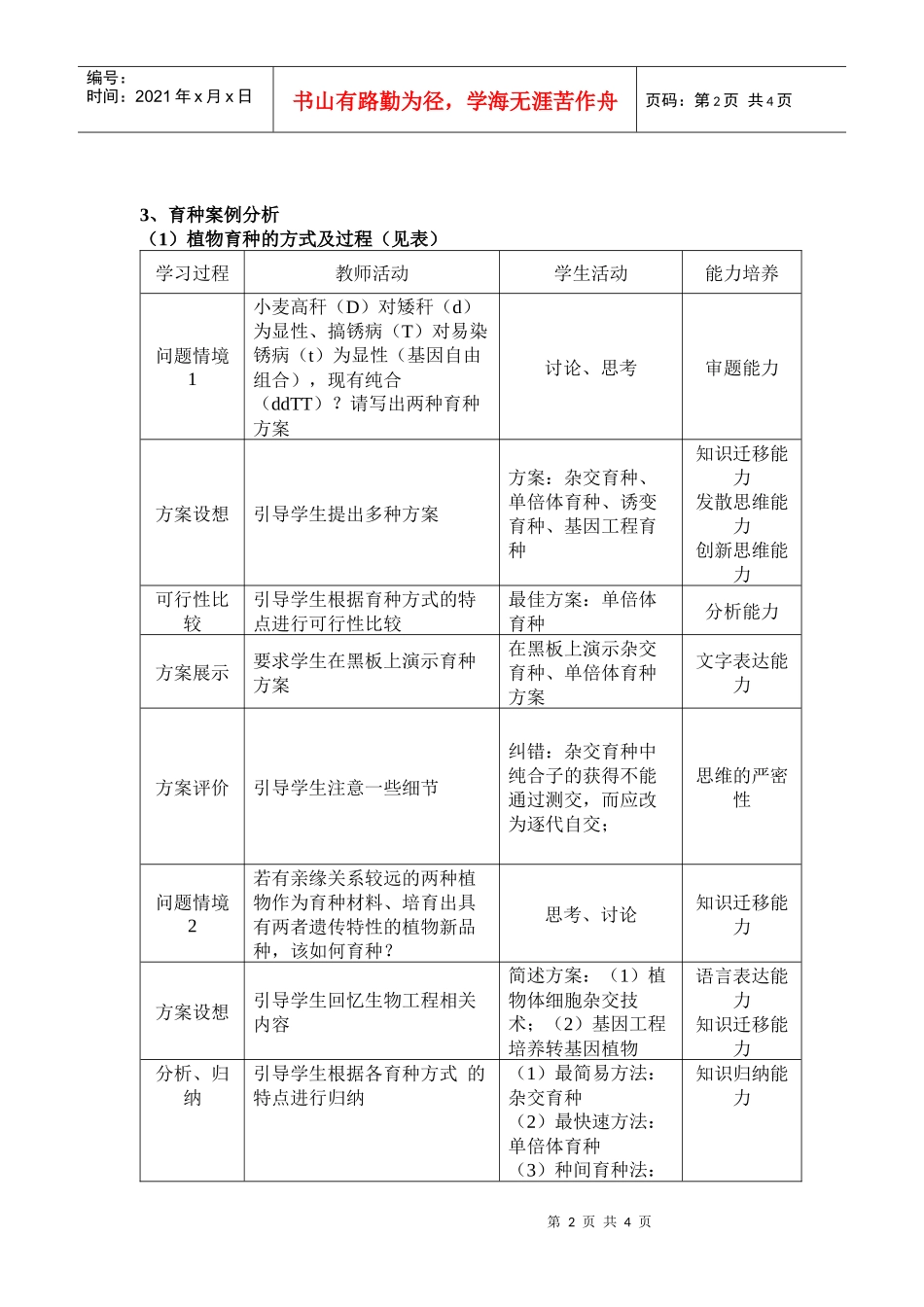 生物的育种-教师专业发展支持平台_第2页