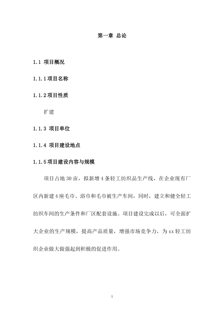 轻工纺织项目可行性研究报告_第2页