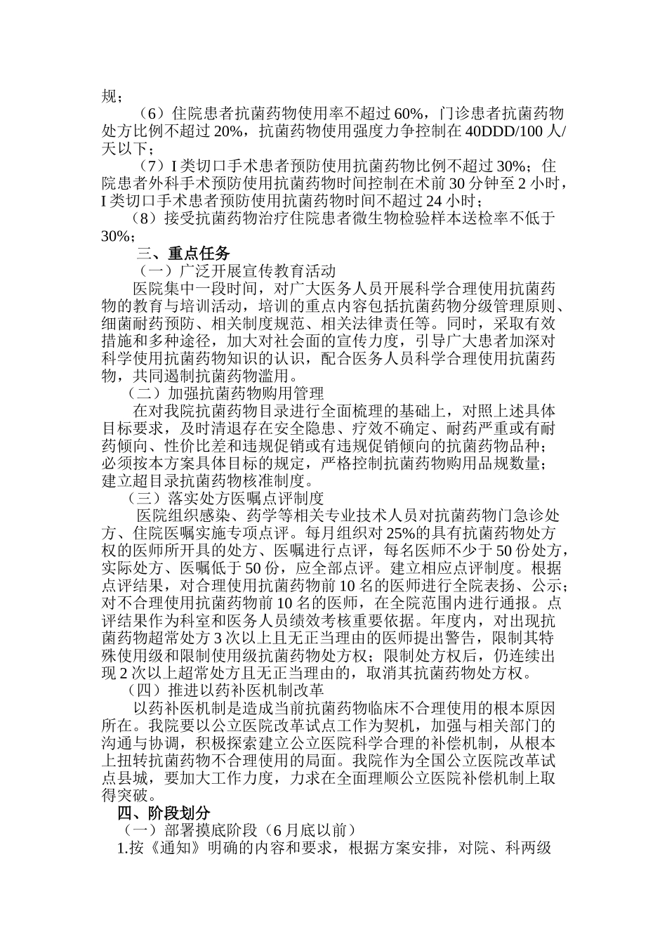 抗菌药物临床应用专项治理活动方案2_第2页