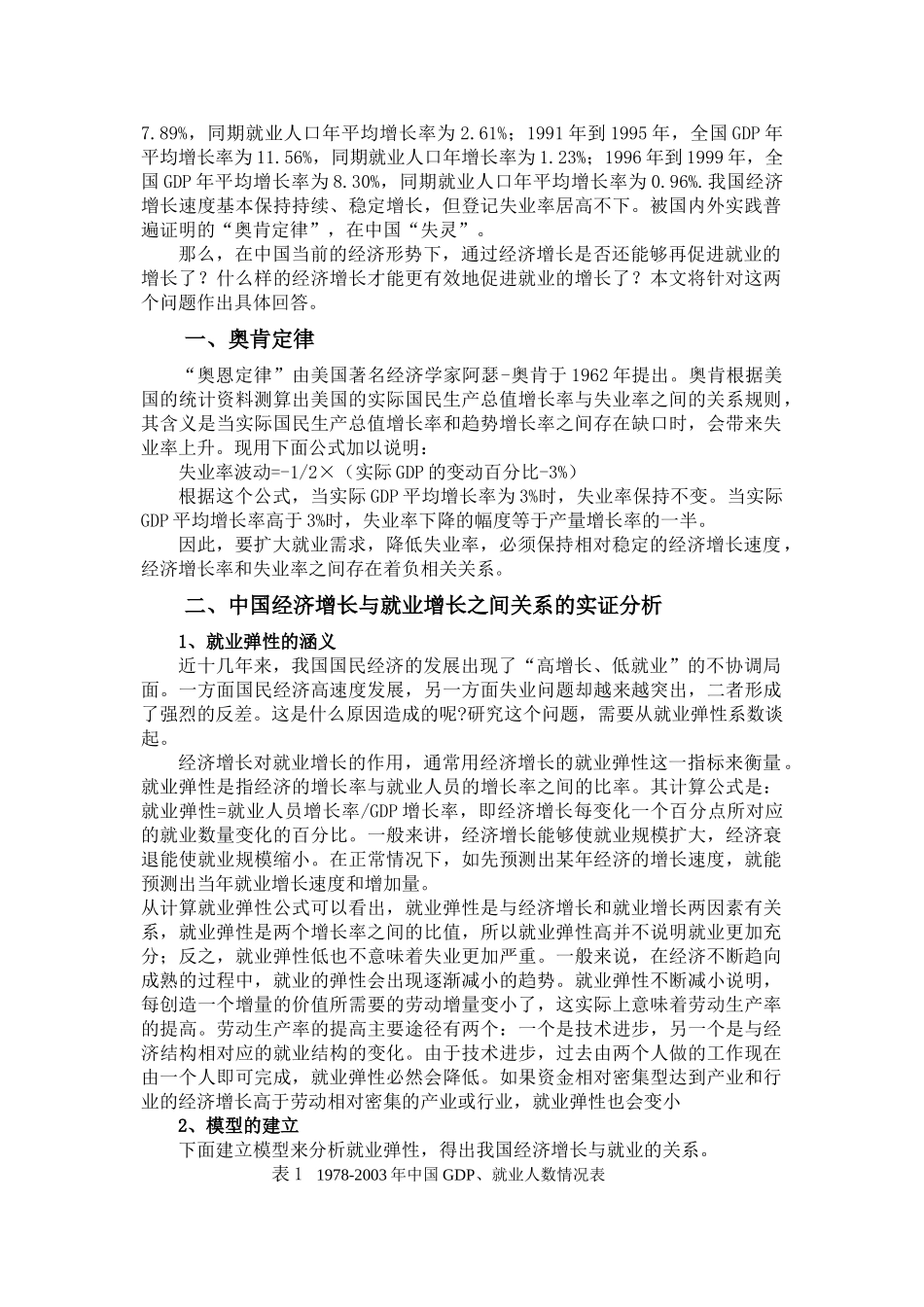经济增长对促进就业的有效性分析_第2页